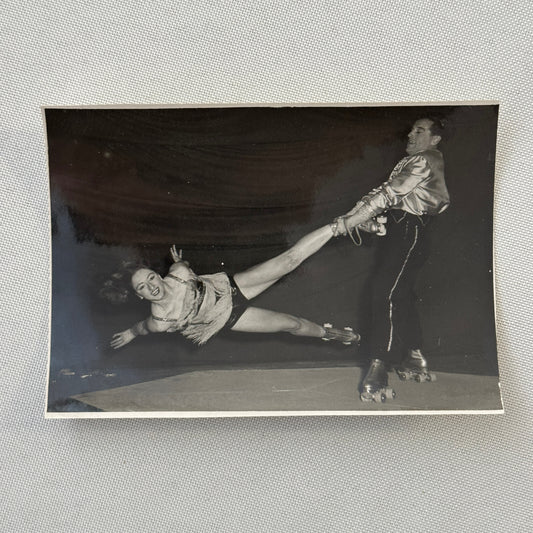 Circus Rollerskating Roller Skate Circus Act Photo Photograph Vintage Cartelly