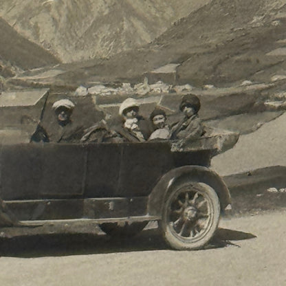 Vintage Photo Photograph Print People in Early Automobile Car