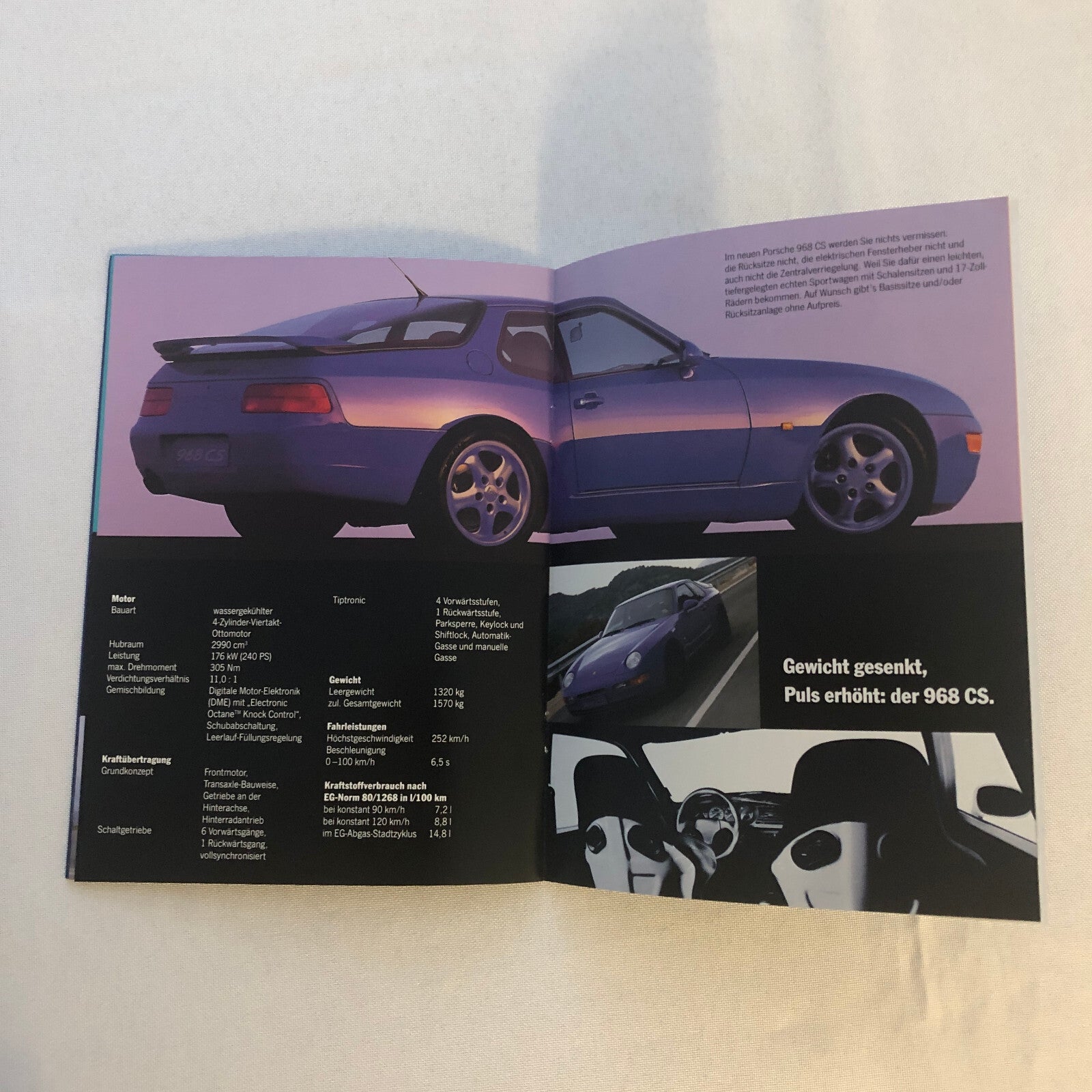 1993 1994 Porsche 911 928 968 Sales Brochure Catalog GERMAN Text