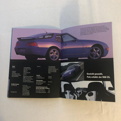 1993 1994 Porsche 911 928 968 Sales Brochure Catalog GERMAN Text