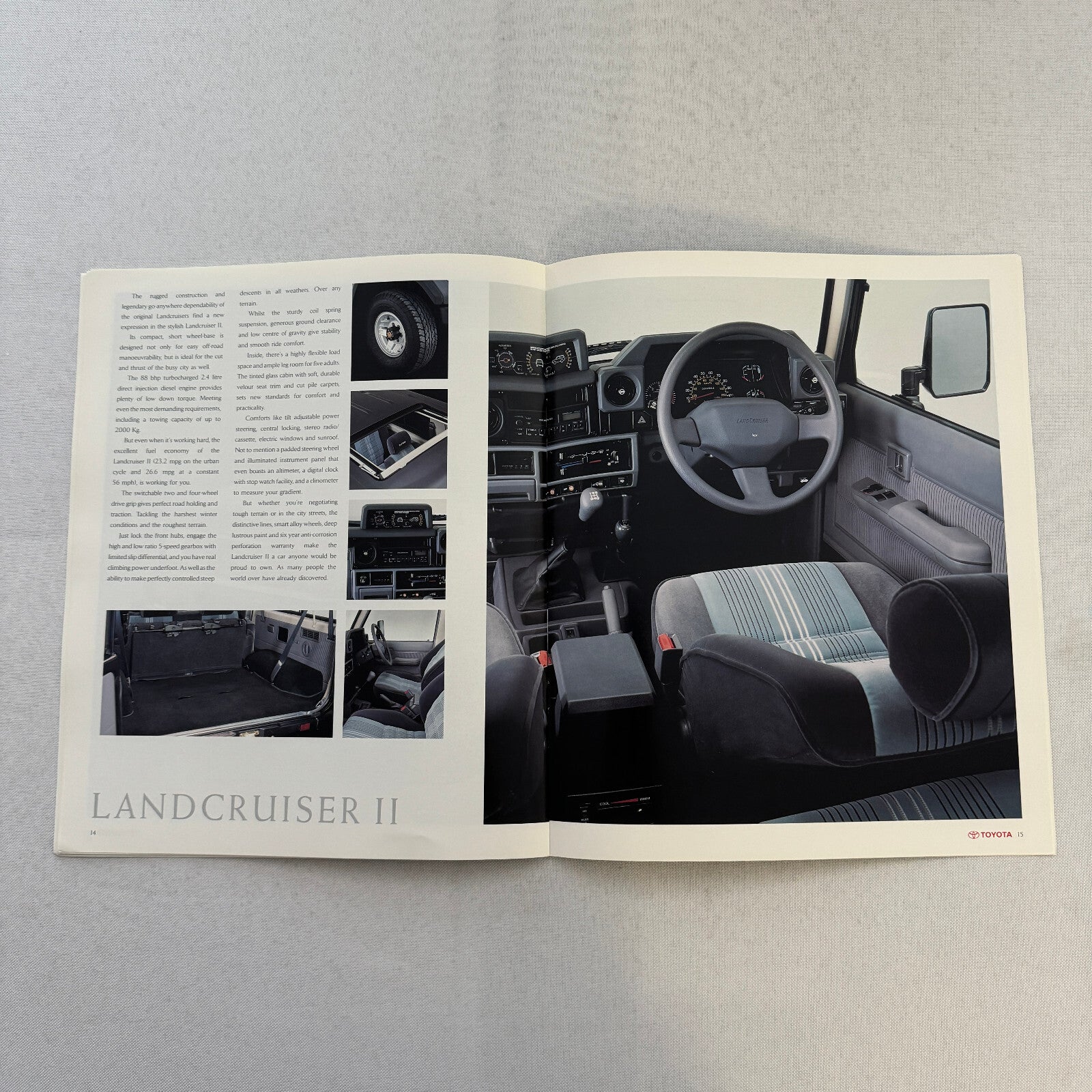 1990 Toyota Corolla 4WD Estate Previa Van Landcruiser Sales Brochure Catalog UK