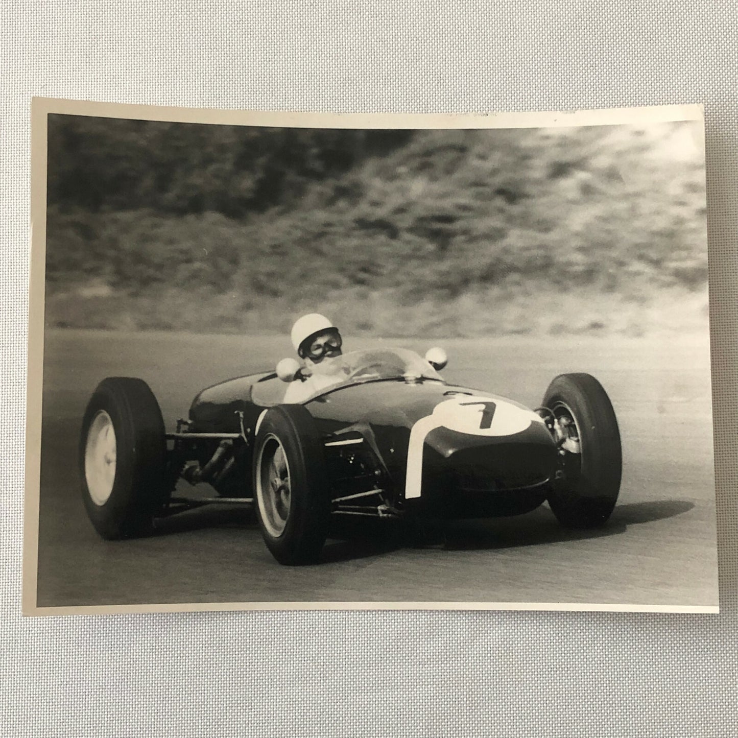 Vintage Racing Photo Photograph Stirling Moss Lotus 18 Climax Car 1960