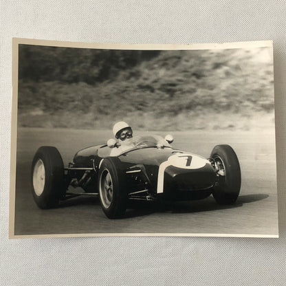 Vintage Racing Photo Photograph Stirling Moss Lotus 18 Climax Car 1960