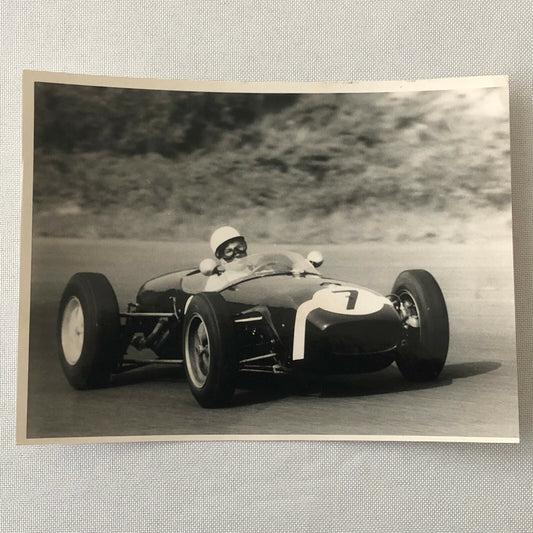 Vintage Racing Photo Photograph Stirling Moss Lotus 18 Climax Car 1960