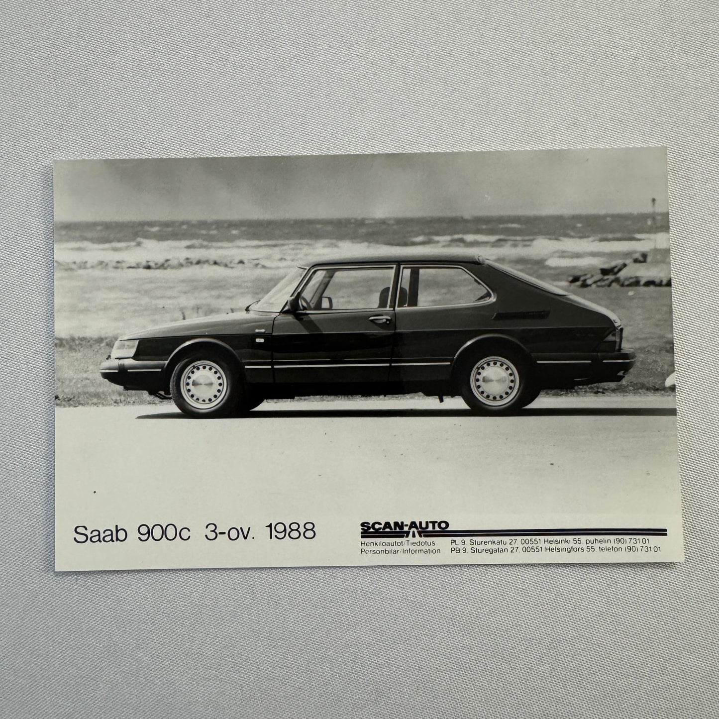 1988 Saab 900C Car Factory Photo Photograph Vintage Saab 900 C Print