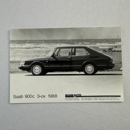 1988 Saab 900C Car Factory Photo Photograph Vintage Saab 900 C Print