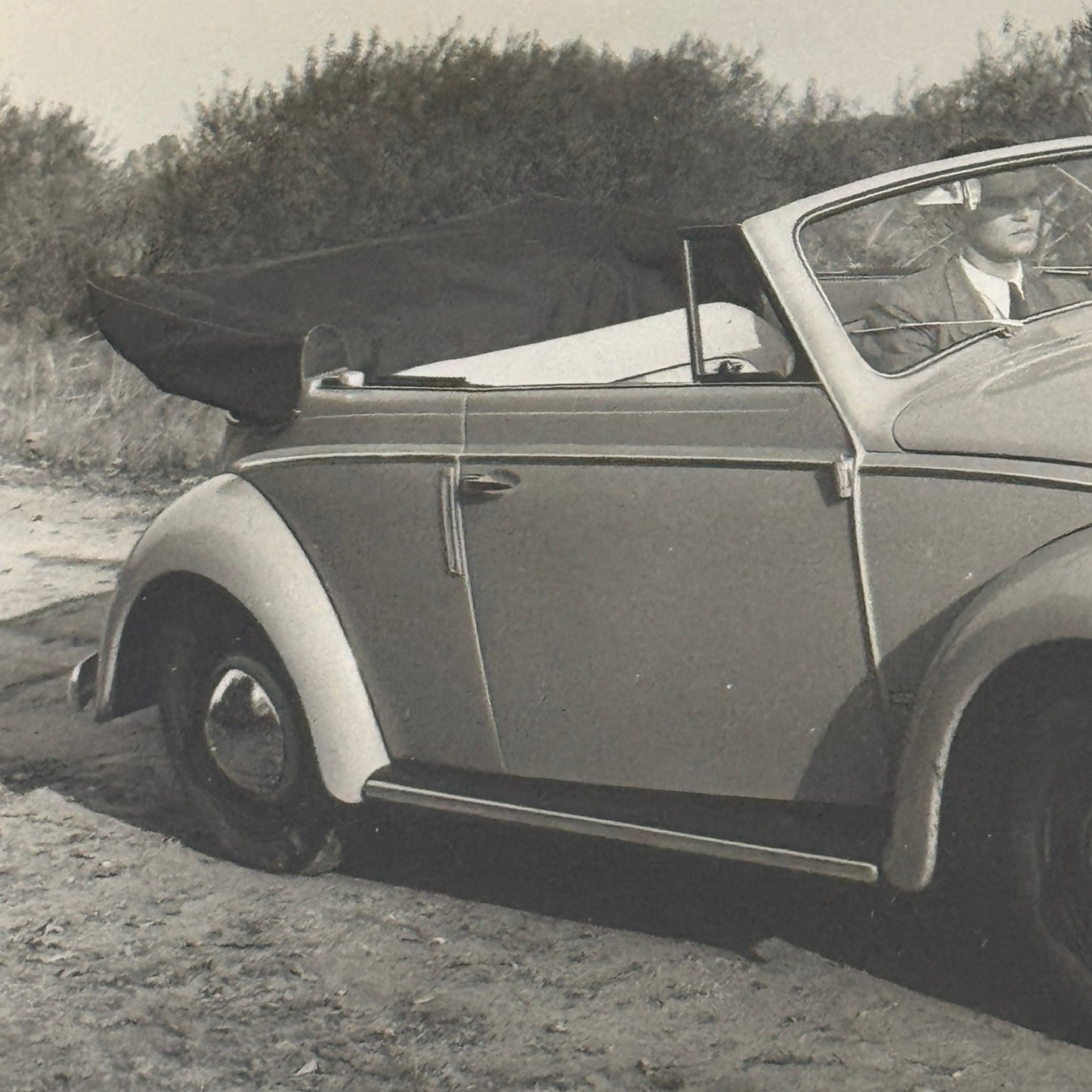 Vintage Volkswagen Beetle Convertible Cabriolet VW Automobile Photo Photograph