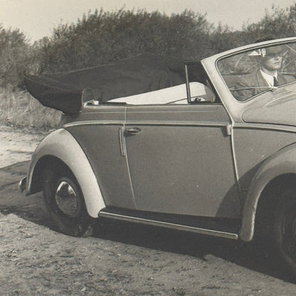 Vintage Volkswagen Beetle Convertible Cabriolet VW Automobile Photo Photograph