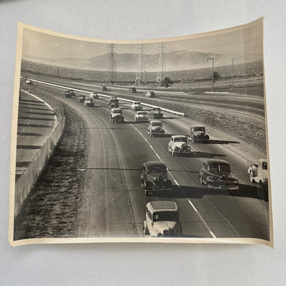 Vintage Cars on California Highway Photo Photograph Print Associated Press