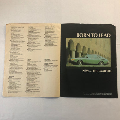 Vintage Saab 900 Magazine Supplement Brochure 1979 ? Saab 900 Turbo +