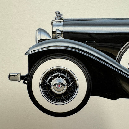 1932 Stutz DV-32 Super Bearcat Roadster Automobile Illustration Art Drawing