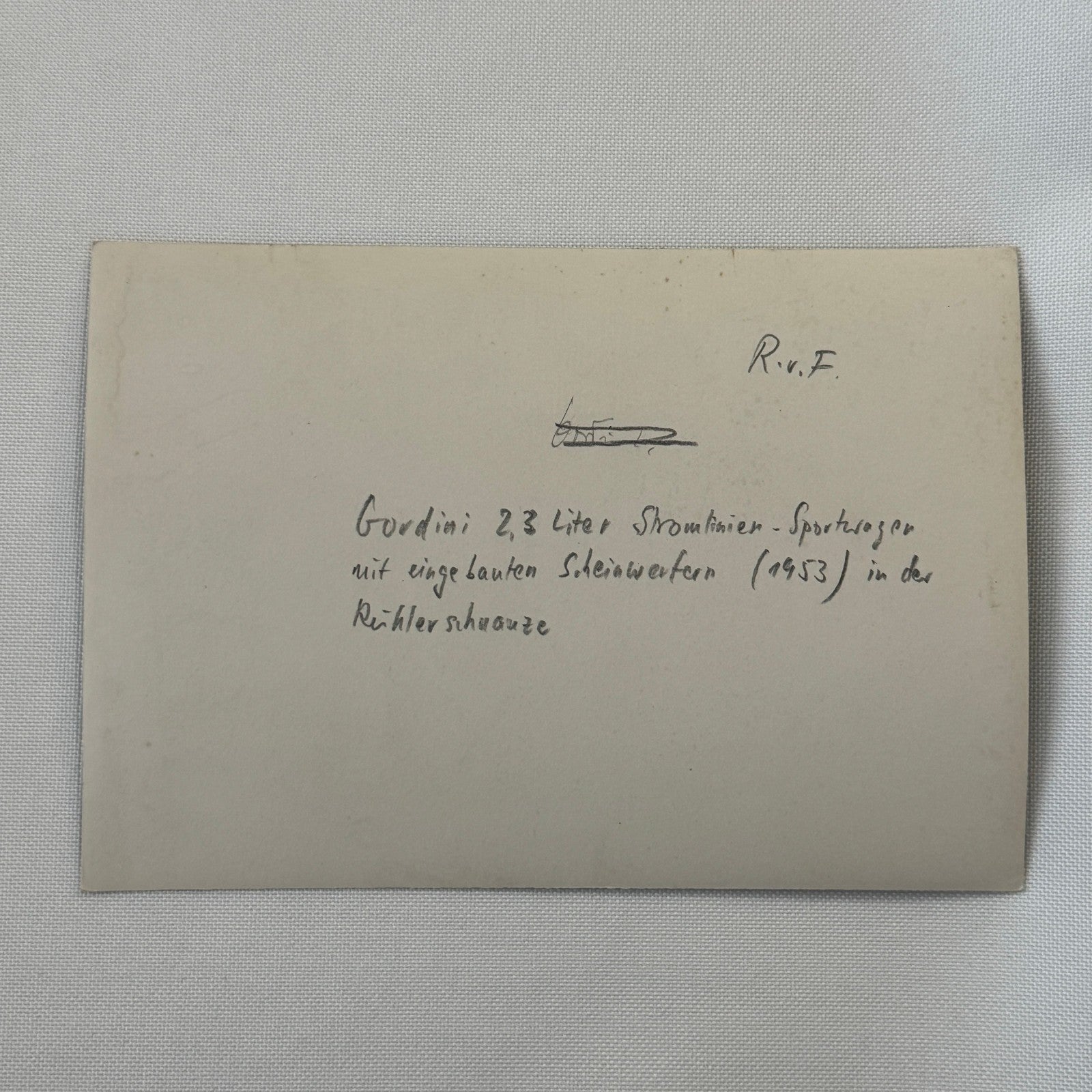 1953 Gordini Streamlined Sports Car Photo Photograph Print