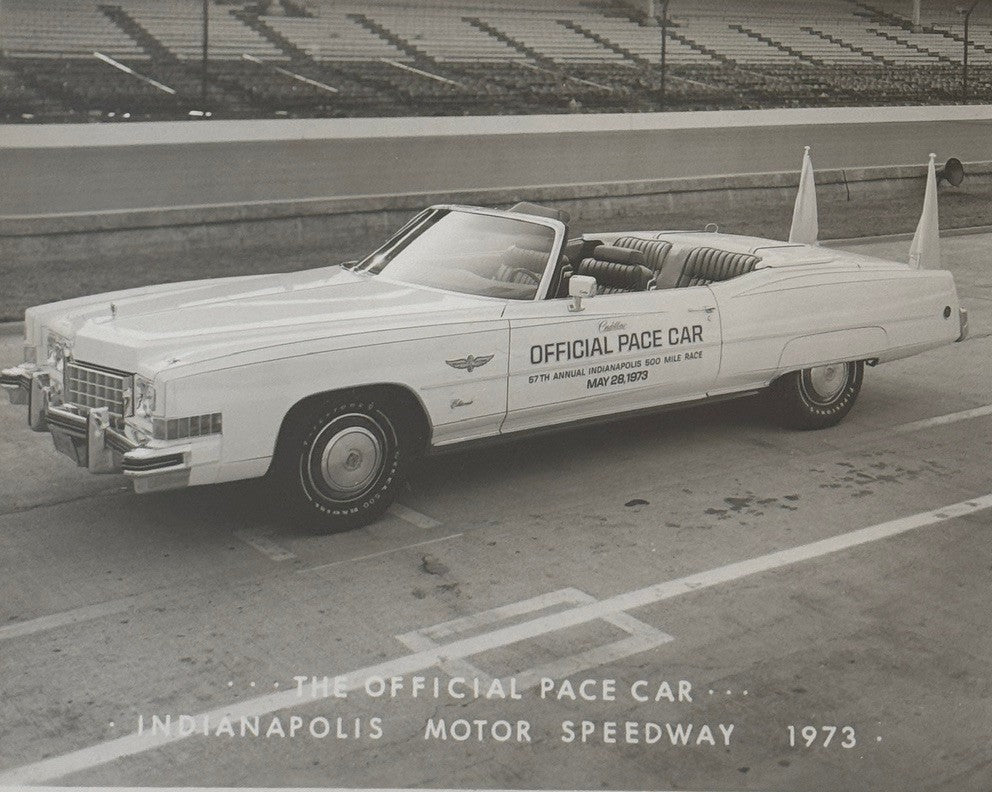 Vintage Indy 500 Racing Photo 1973 Cadillac Official Pace Car Photograph