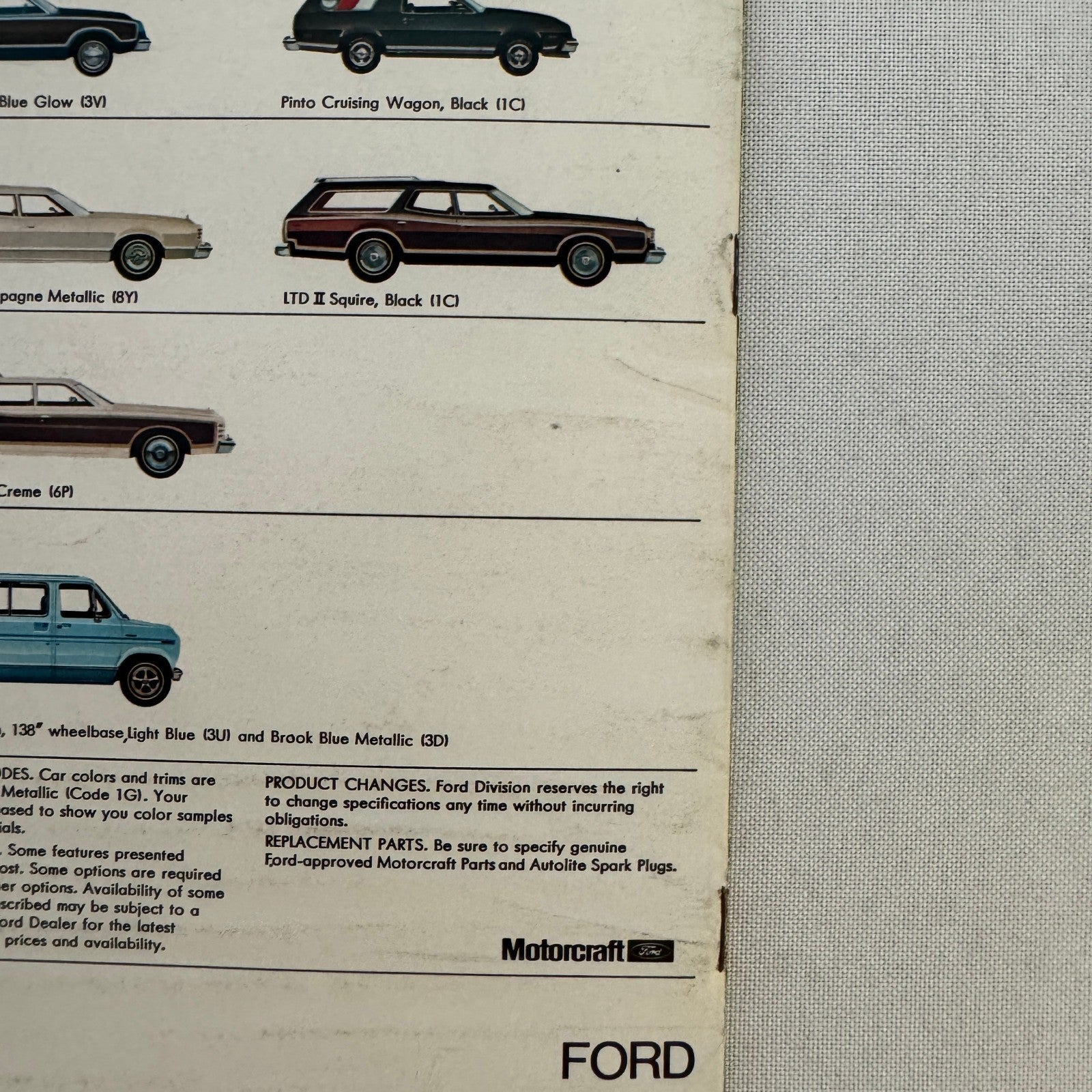 1977 Ford Station Wagon Car Sales Brochure Pinto Cruising Wagon Club Wagon LTD