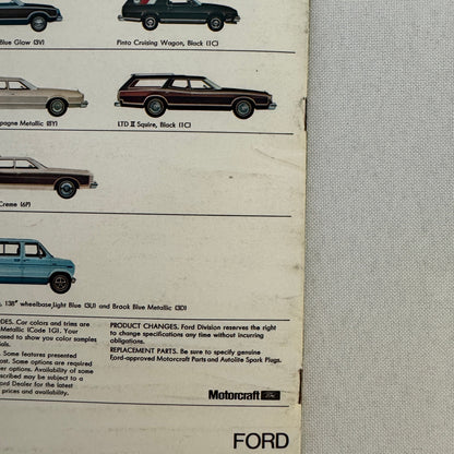 1977 Ford Station Wagon Car Sales Brochure Pinto Cruising Wagon Club Wagon LTD
