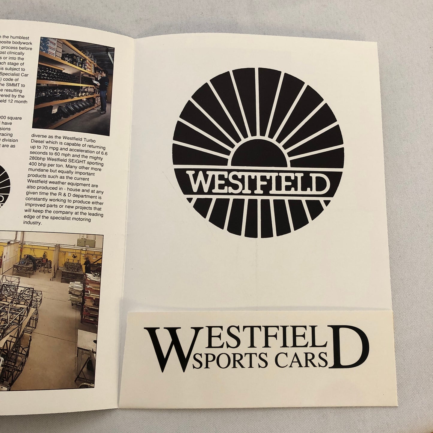 Westfield Kit Car Sports Cars Sales Brochure Catalog SEi +