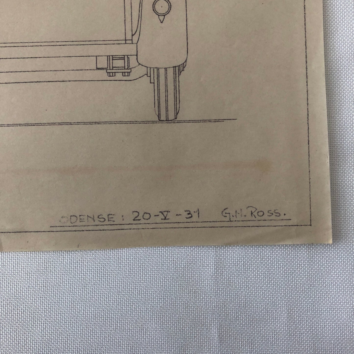 1931 Coachbuilder Car Design Blueprint Rendering Blue Print Brougham Sedan Body 