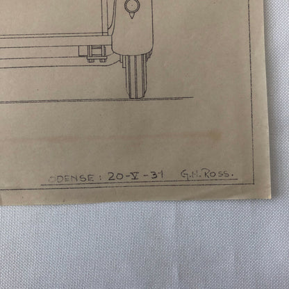 1931 Coachbuilder Car Design Blueprint Rendering Blue Print Brougham Sedan Body 