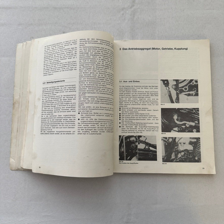 Vintage Yamaha XT550 Motorcycle Bike Repair Manual Book XT 550 GERMAN