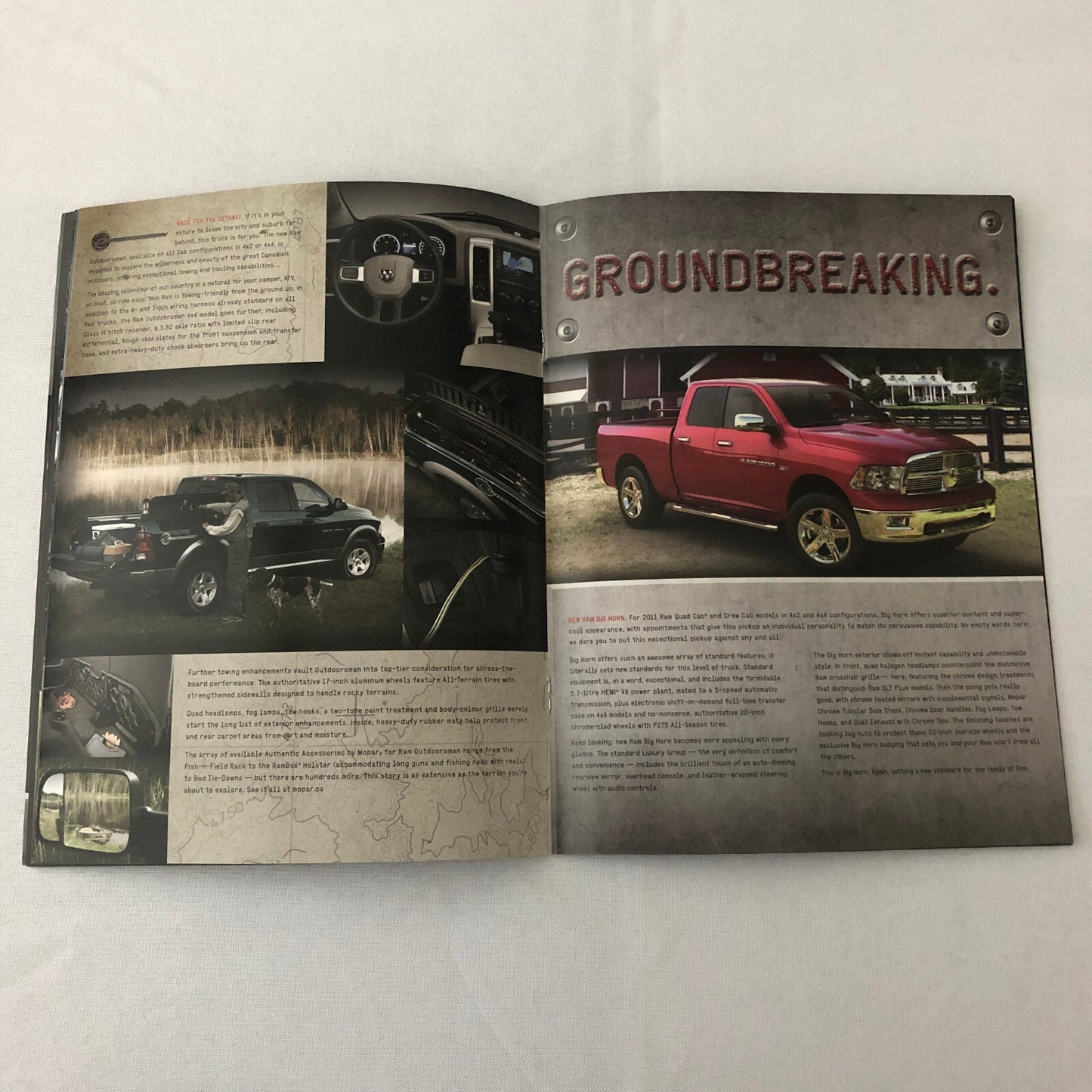 2011 Dodge Ram Pickup Truck Sales Brochure Catalog ST SLT Outdoorsman Big Horn +