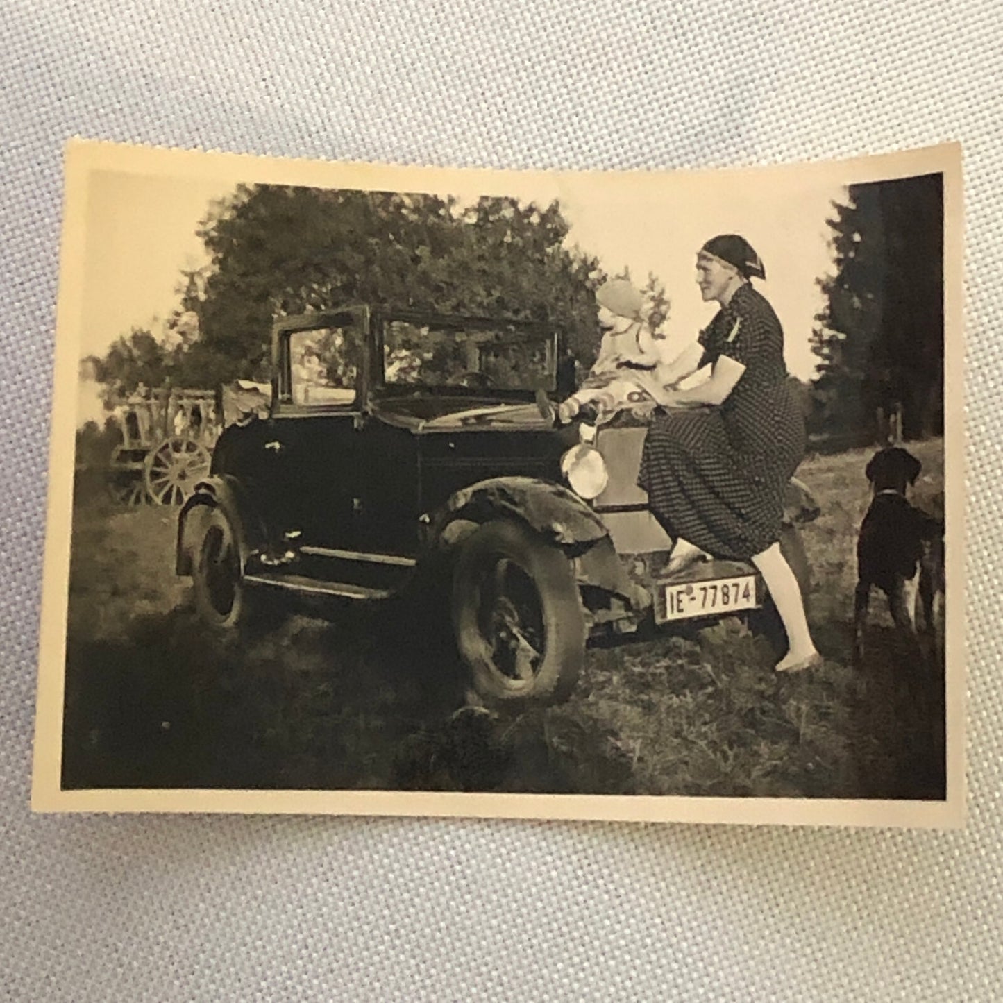 Vintage Photo Photograph Opel Car Automobile People Baby Lot of 3 - Tag AL22SM2