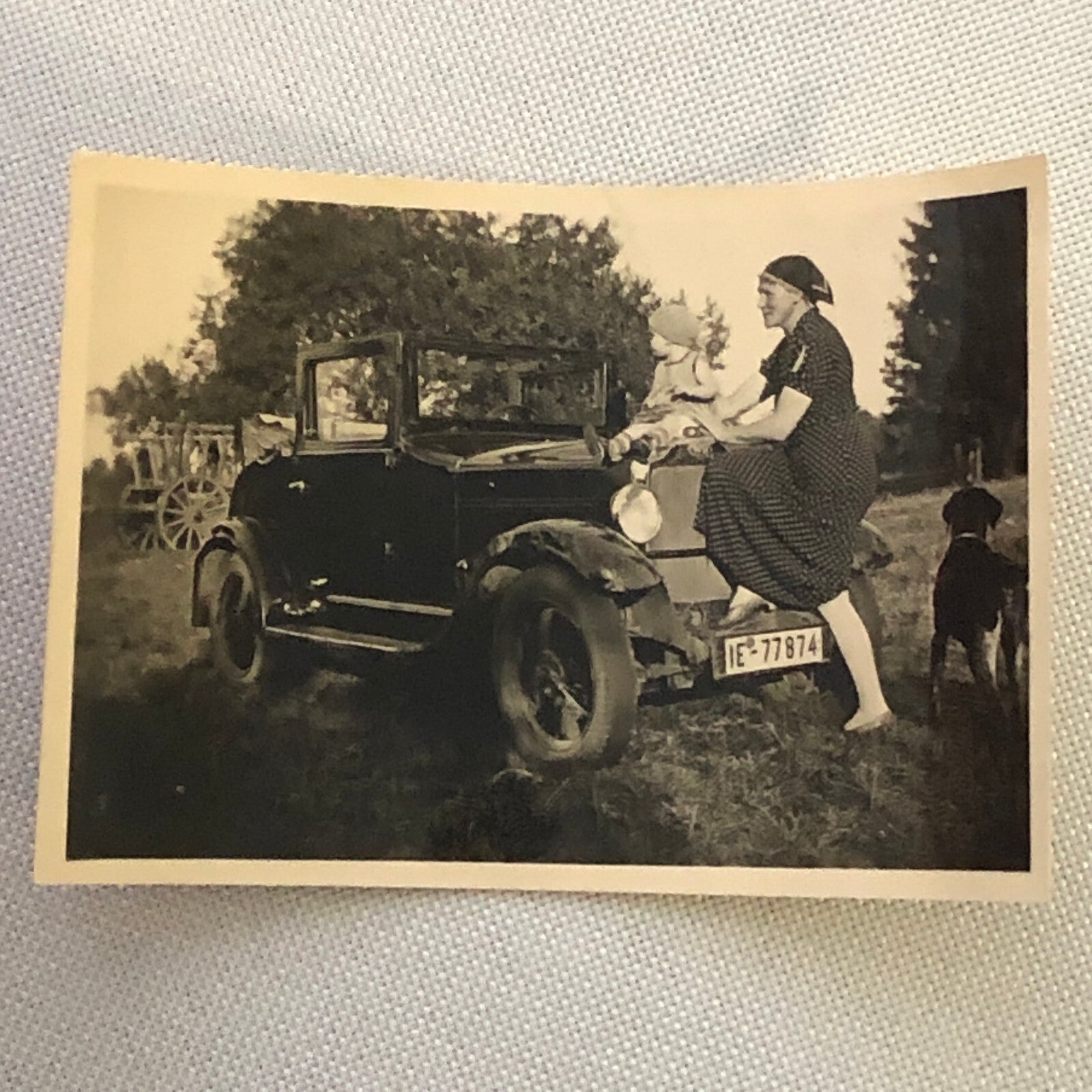 Vintage Photo Photograph Opel Car Automobile People Baby Lot of 3 - Tag AL22SM2