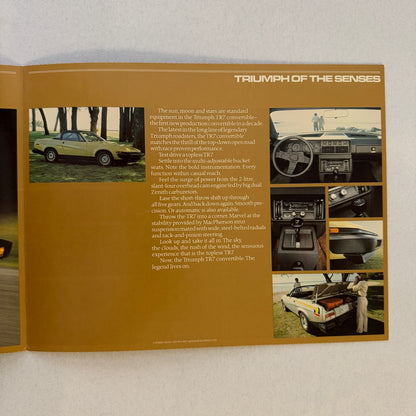 Triumph TR7 Convertible Brochure Car Advertising Catalog Canadian Market