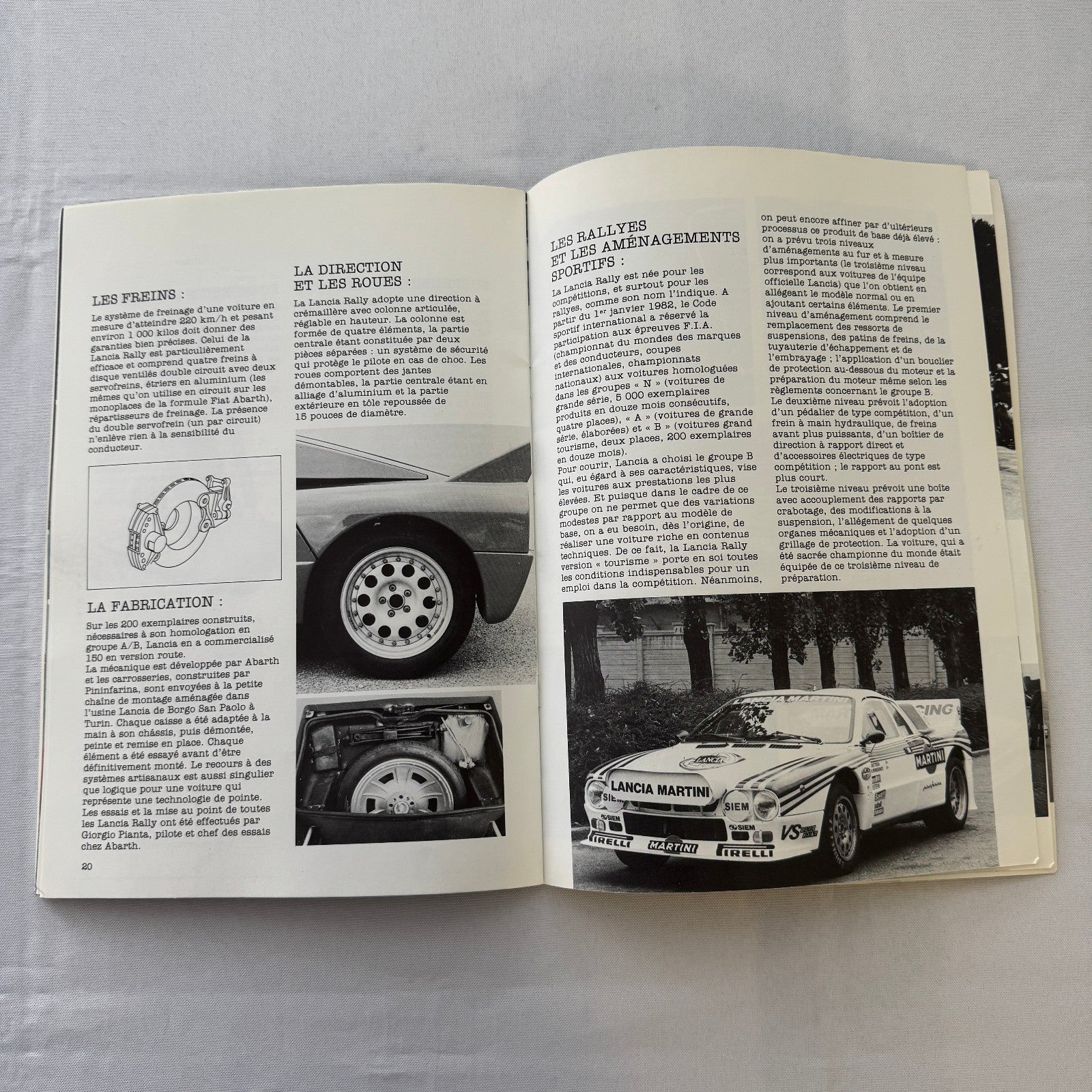Lancia Rally 037 Rallye Racing Book Dossier Auto Motorsport FRENCH Text