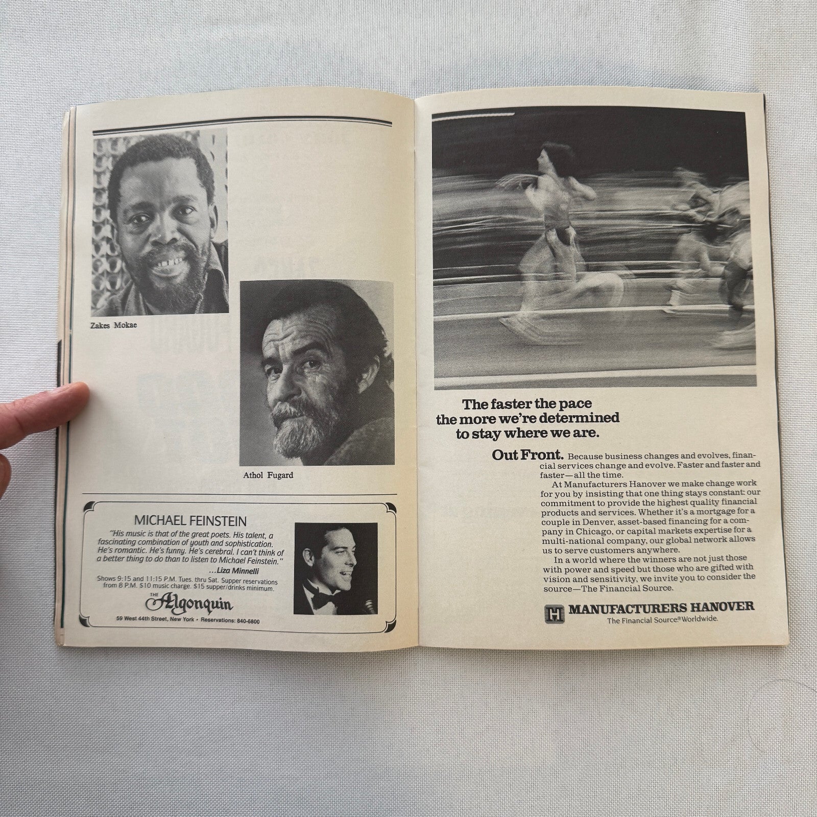 Blood Knot Signed Playbill Autographed Program Zakes Mokae Athol Fugard 1985