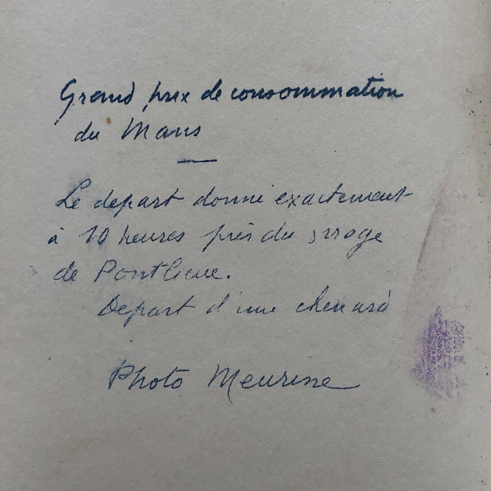 Antique Press Photo Photograph Agence Meurisse Paris Nice Rally ? Racing Car 