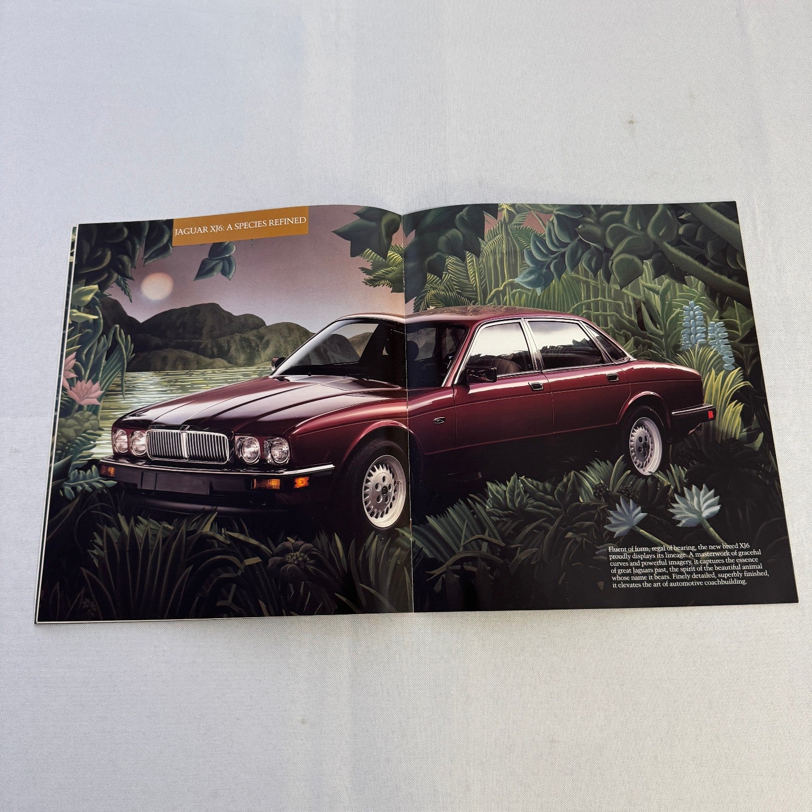 1987 Jaguar XJ6 and XJ6 Sovereign Car Sales Brochure Catalog Advertising Vintage