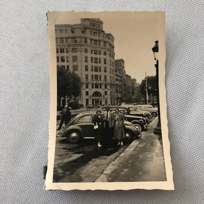 Vintage Photo Photograph Snapshot People with VW Volkswagen Beetle Bug Cars