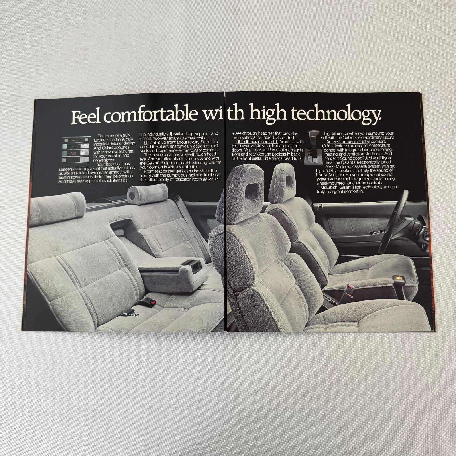1986 Mitsubishi Galant Car Sales Brochure Catalog Advertising