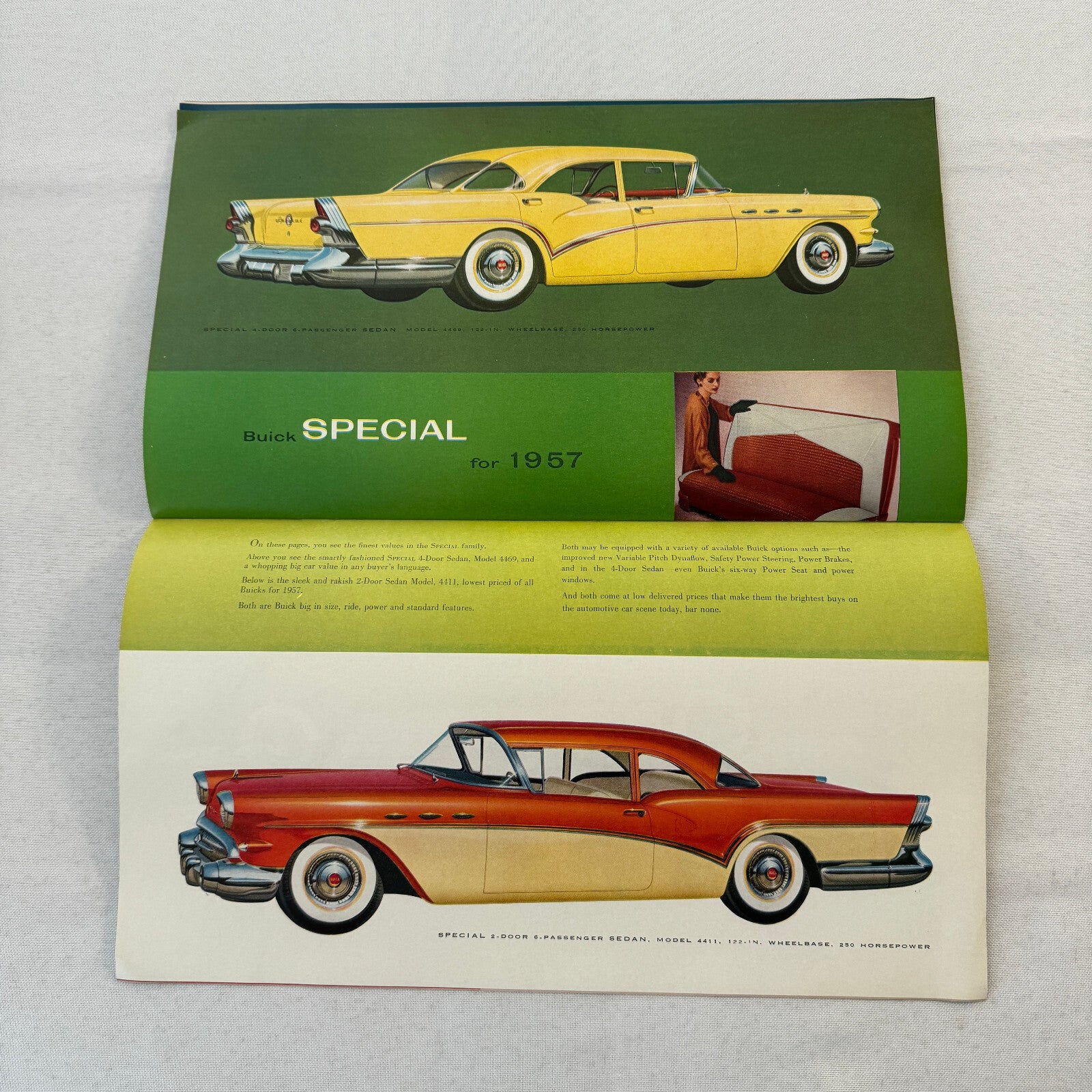 1957 Buick Car Sales Brochure Catalog Roadmaster Super Century Caballero Special