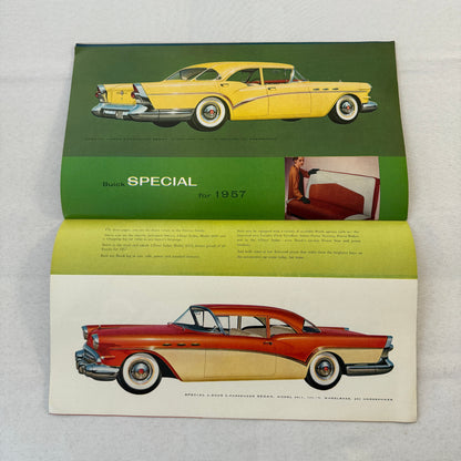 1957 Buick Car Sales Brochure Catalog Roadmaster Super Century Caballero Special