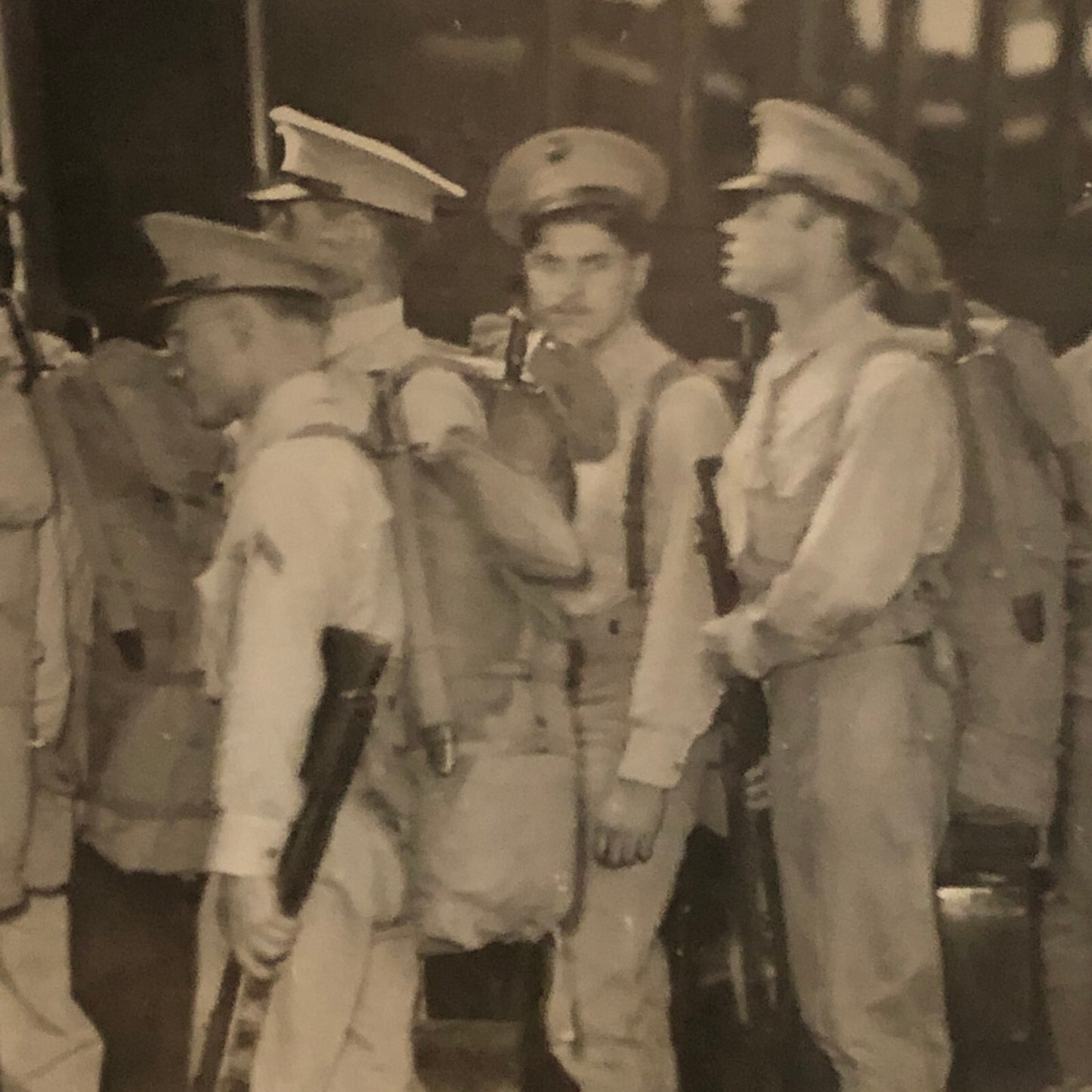 Press Photo Photograph US Marines Mobalized for Cuba 1933 Underwood & Underwood