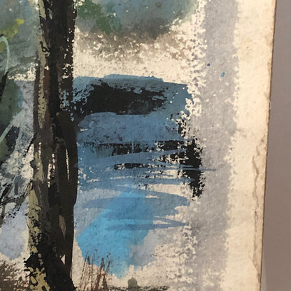 Vintage Painting Art Artwork Trees Hammock Chair Artist Arthur E Sudler