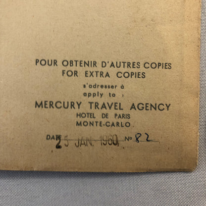 Vintage Monte Carlo Photo Photograph Lot of 2x Band - Possibly Rally Drivers