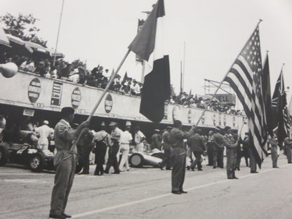 Vintage 1962 Monza Italian Grand Prix Start Racing Photograph Photo Image Flags