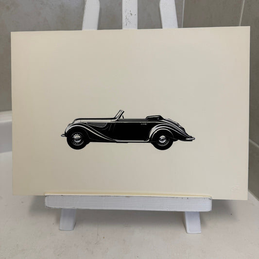 BMW 327 Roadster Car Automobile Illustration Art Drawing Hand Drawn Robert Preis
