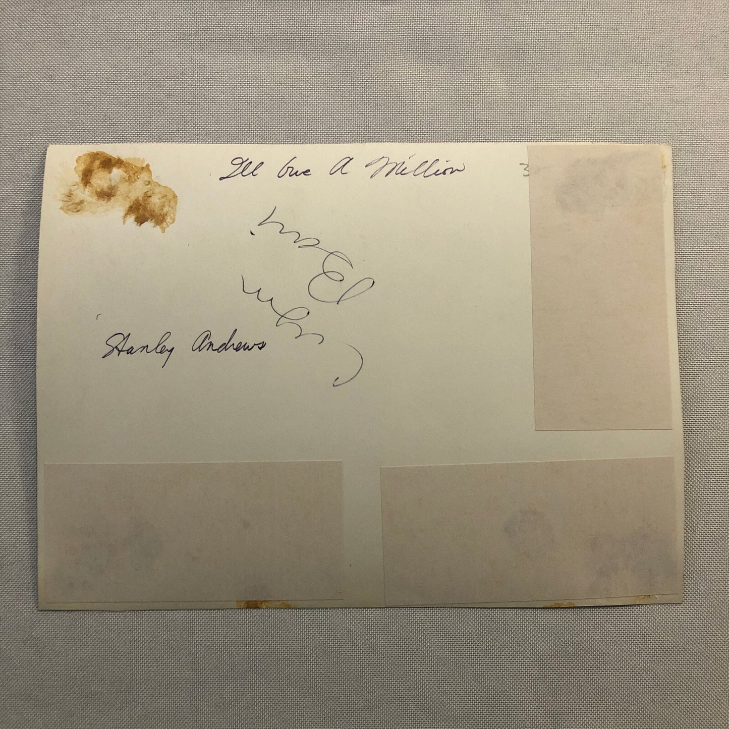 Vintage Movie Film Photo Photograph Print I'll Give a Million