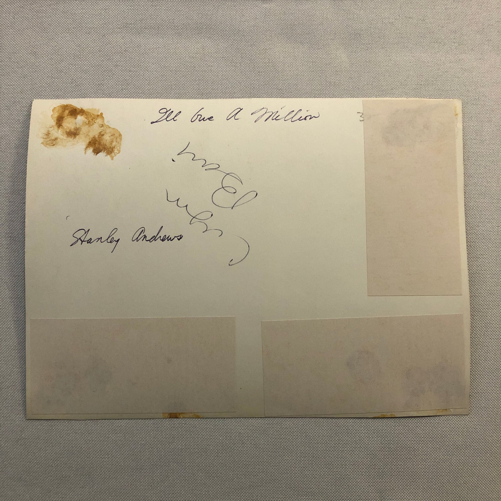 Vintage Movie Film Photo Photograph Print I'll Give a Million