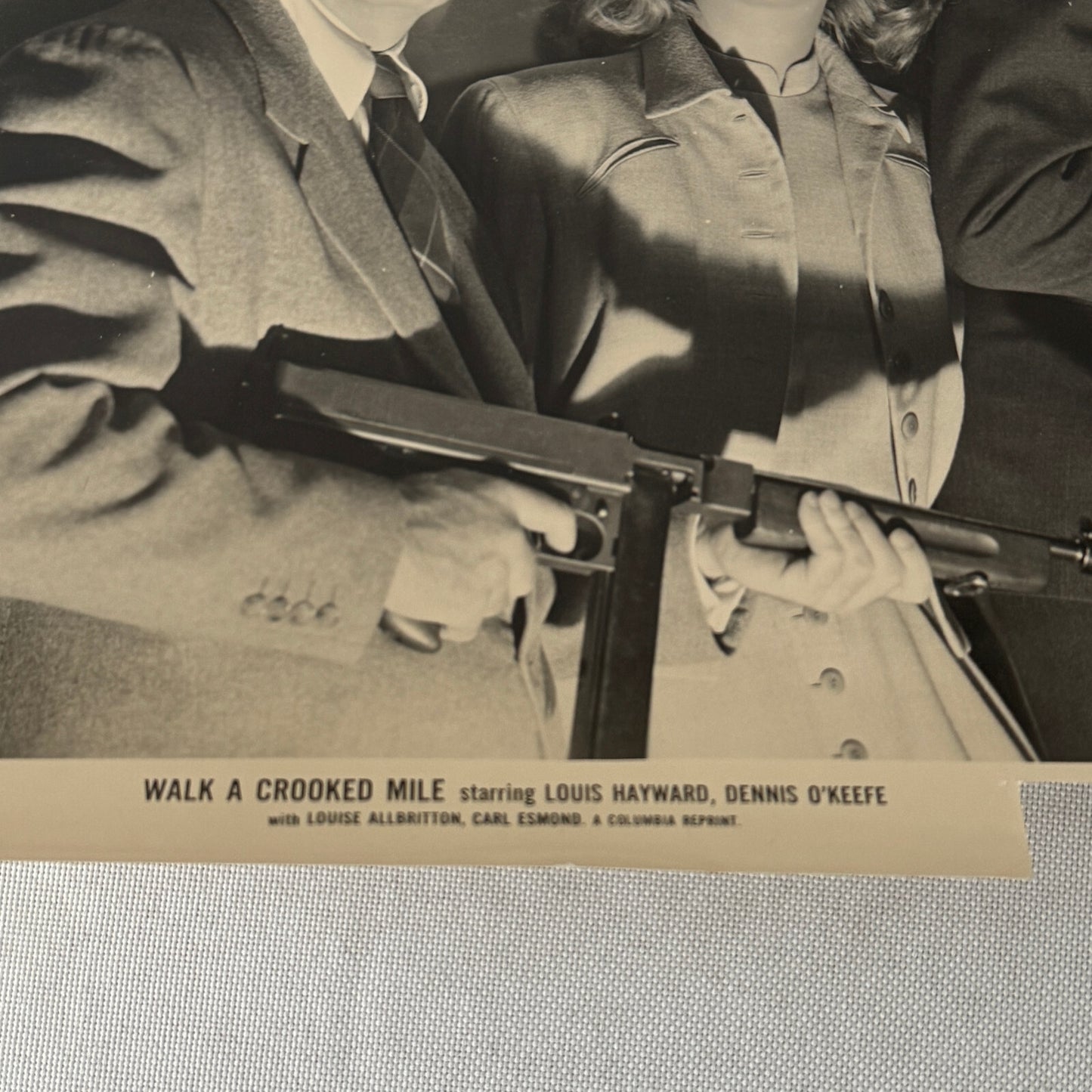 Vintage Movie Film Press Photo Photograph Walk a Crooked Mile Dennis O'Keefe