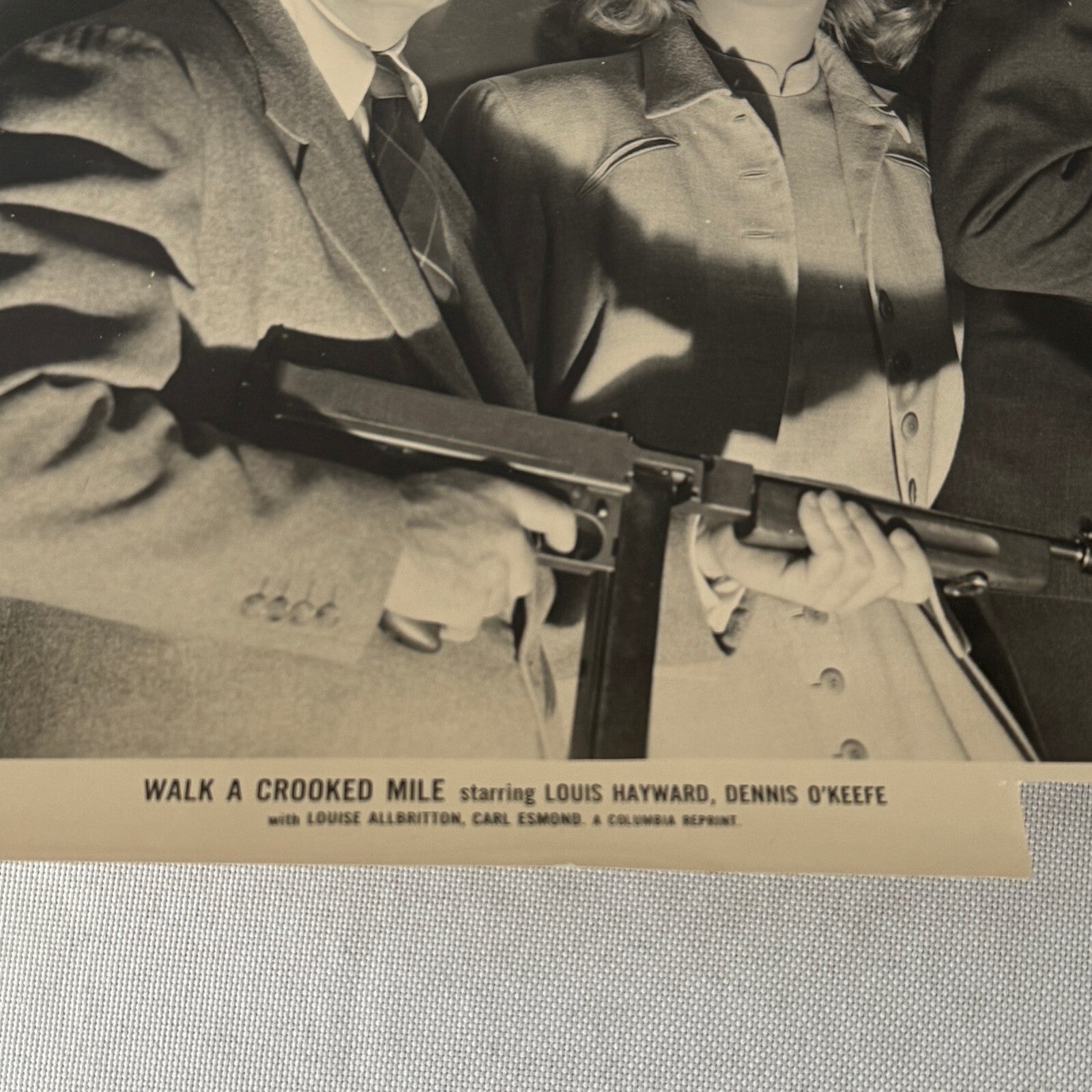 Vintage Movie Film Press Photo Photograph Walk a Crooked Mile Dennis O'Keefe