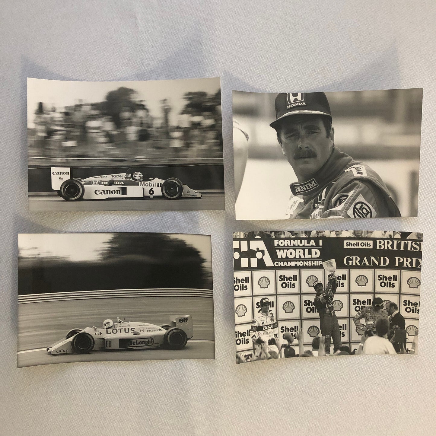 1987 Formula One F1 Racing Photo Lot of 7 Nigel Mansell Lotus Honda Car +