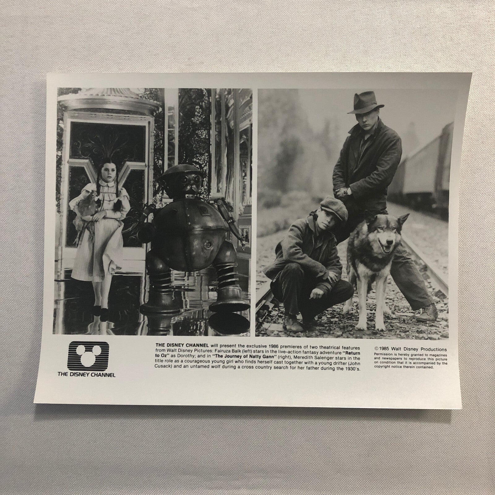 Disney Channel Movie Press Photo Photograph Return to Oz Journey of Natty Gann