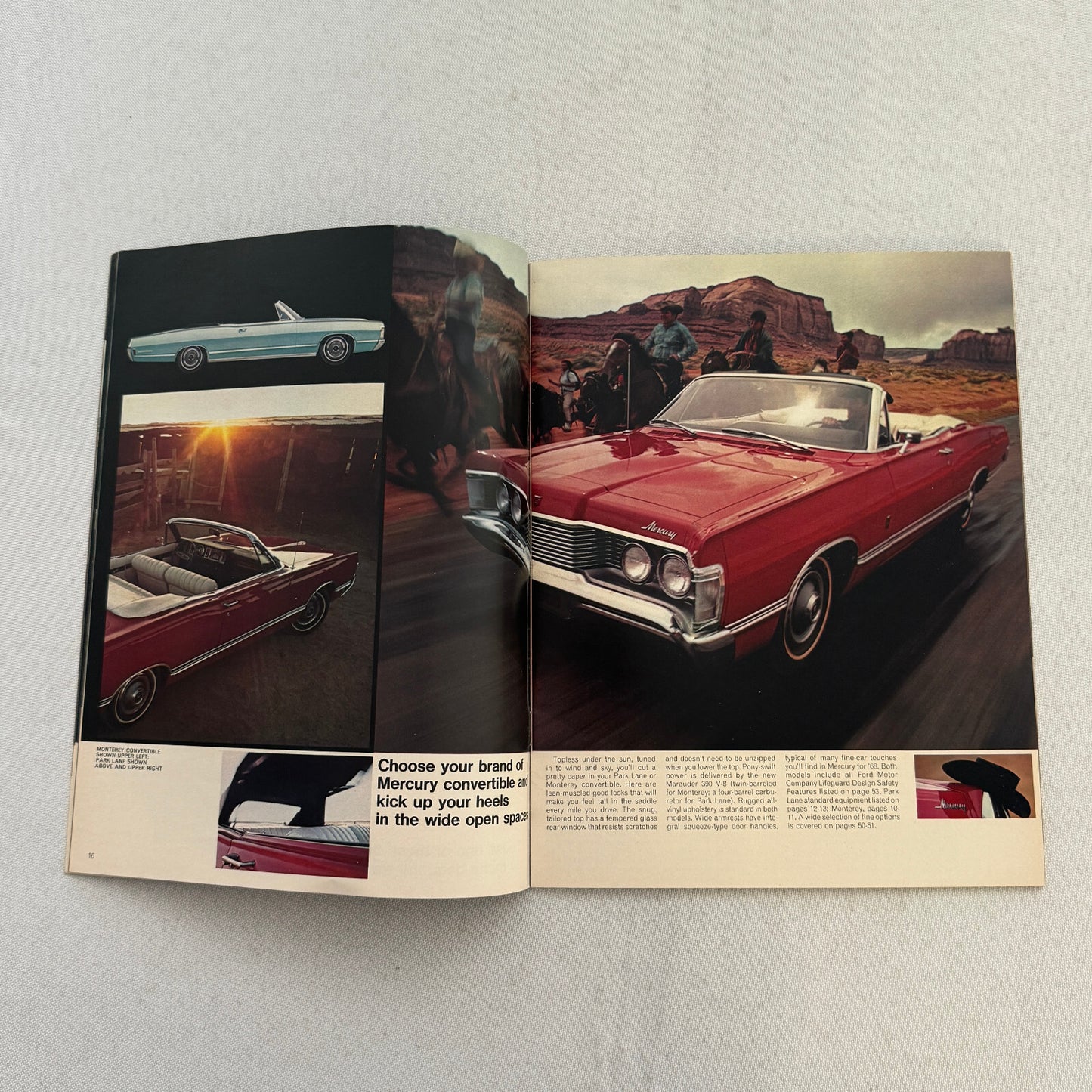 1968 Mercury Sales Brochure Catalog Montego Cyclone Cougar Marquis Montclair +