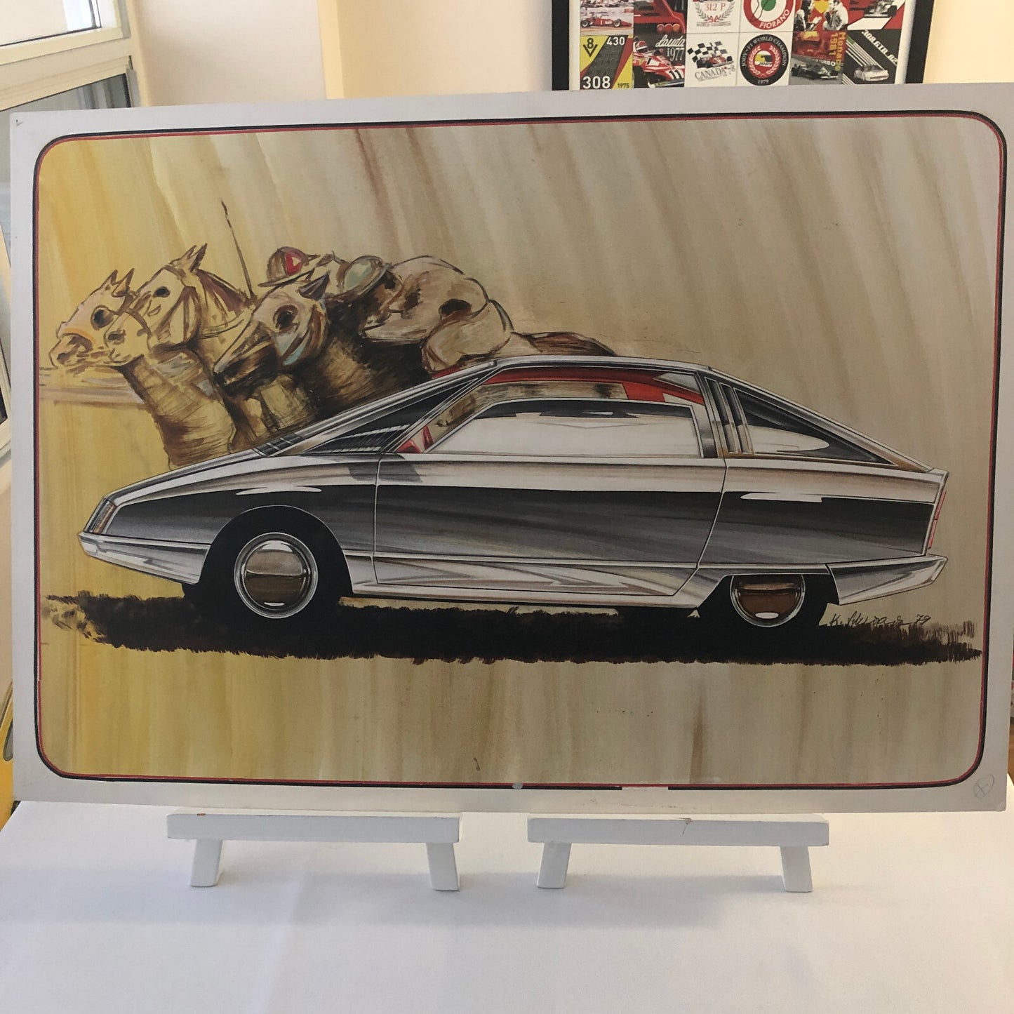 Vintage Concept Car Styling Design Art Illustration Volkswagen VW Horses