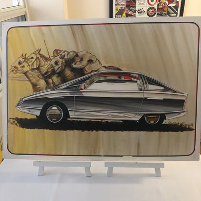 Vintage Concept Car Styling Design Art Illustration Volkswagen VW Horses