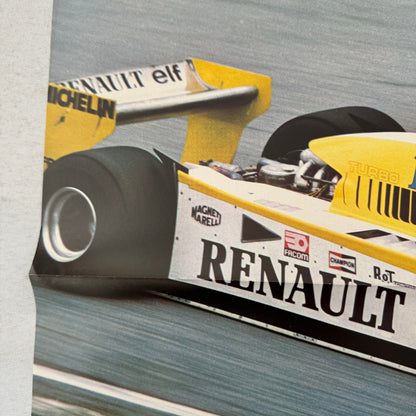 Vintage Renault ELF Racing Car Poster Rene Arnoux Renault RS 20